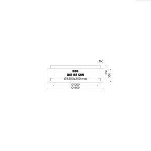 Ø1200 x 350 mm ENTEGRE CONTALI MUAYENE BACA GÖVDESİ